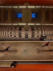 Reprojected subway station (Oberwiesenfeld, Munich)